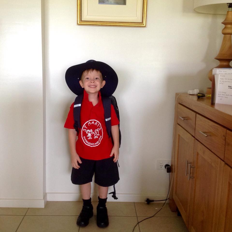 Luca ready for school