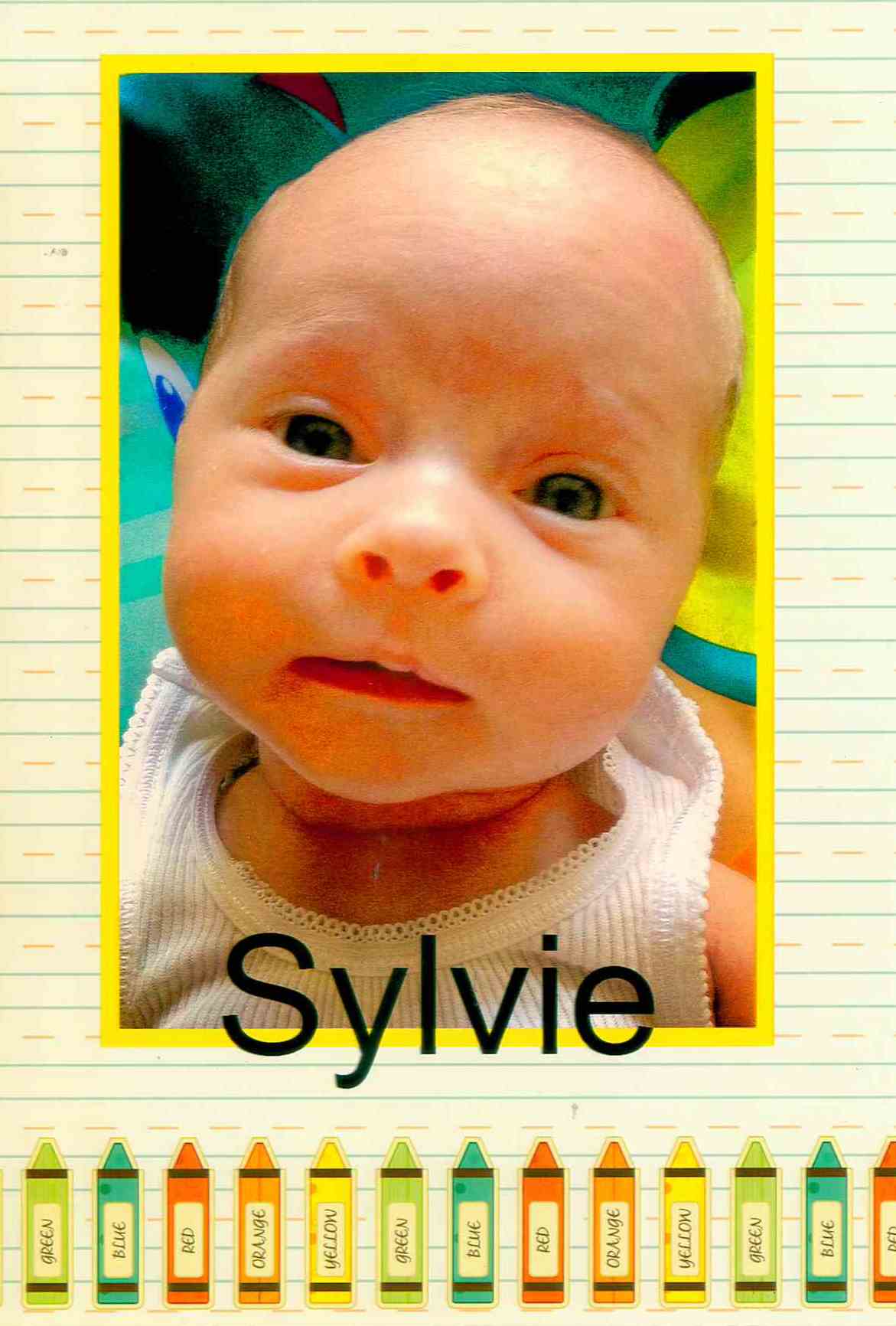 Sylvie born 12-12-14